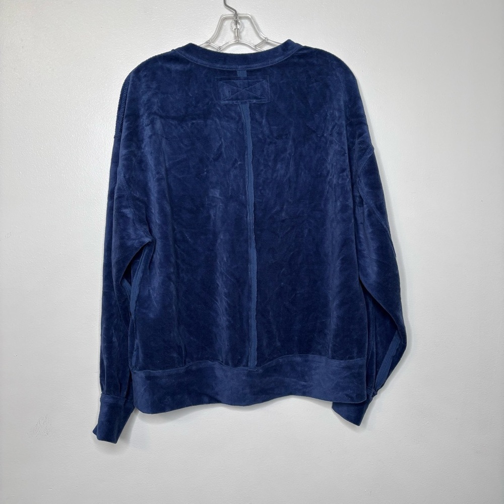 Free People We The Free Preston Velour Pullover XS Blue - Picture 7 of 7